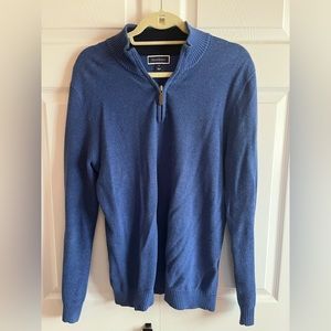 Blue Club Room Quarter Zip Sweater. Size Small.
